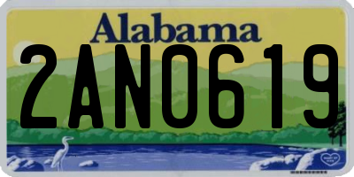 AL license plate 2AN0619