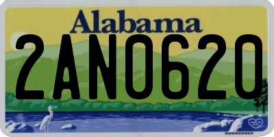 AL license plate 2AN0620