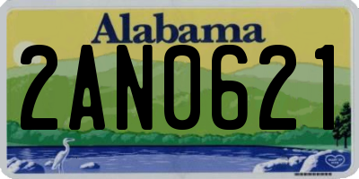 AL license plate 2AN0621