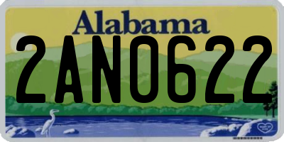AL license plate 2AN0622