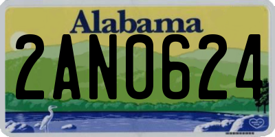 AL license plate 2AN0624