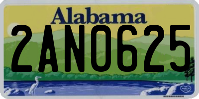 AL license plate 2AN0625