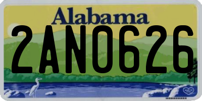 AL license plate 2AN0626
