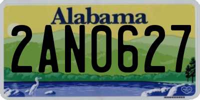 AL license plate 2AN0627