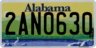 AL license plate 2AN0630