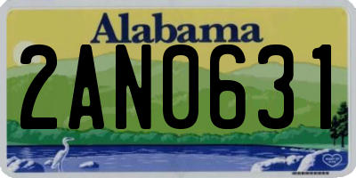 AL license plate 2AN0631