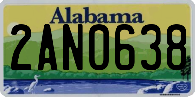 AL license plate 2AN0638