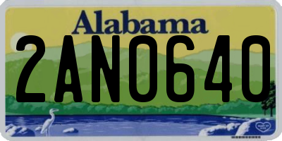 AL license plate 2AN0640