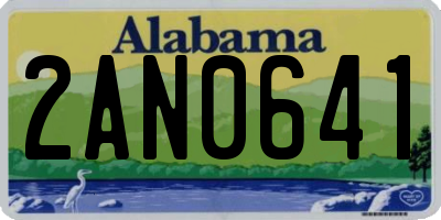 AL license plate 2AN0641