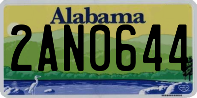 AL license plate 2AN0644