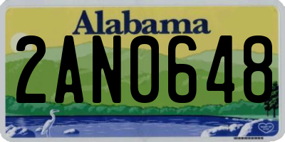AL license plate 2AN0648