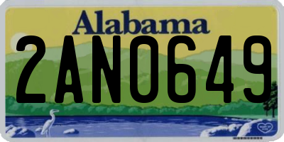 AL license plate 2AN0649