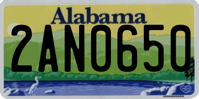 AL license plate 2AN0650