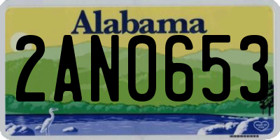 AL license plate 2AN0653