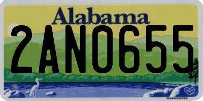 AL license plate 2AN0655