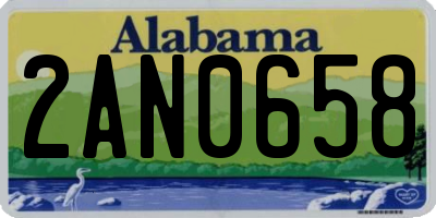 AL license plate 2AN0658
