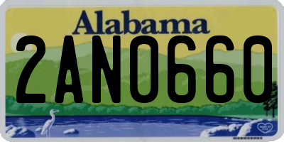 AL license plate 2AN0660