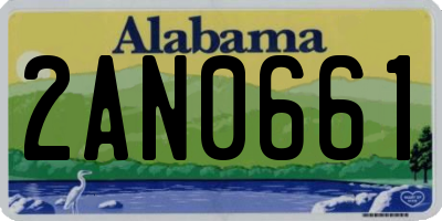 AL license plate 2AN0661