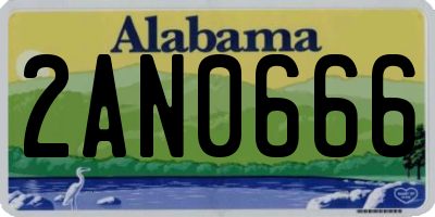 AL license plate 2AN0666