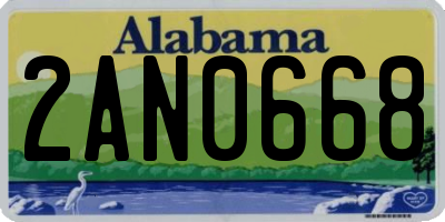 AL license plate 2AN0668