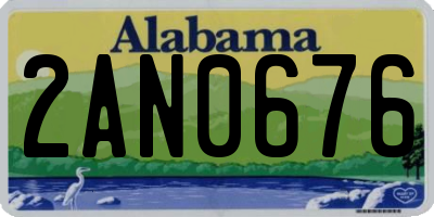 AL license plate 2AN0676