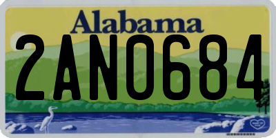 AL license plate 2AN0684