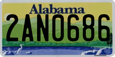 AL license plate 2AN0686