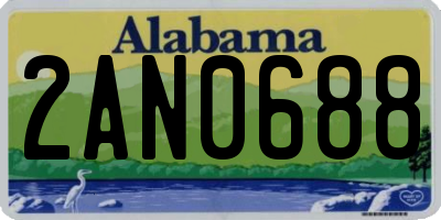 AL license plate 2AN0688