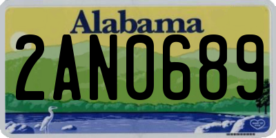 AL license plate 2AN0689