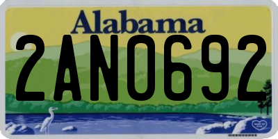 AL license plate 2AN0692