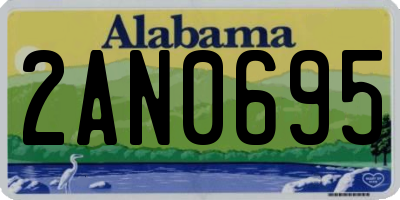 AL license plate 2AN0695