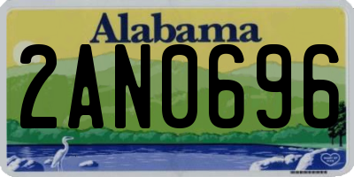 AL license plate 2AN0696