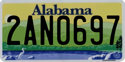 AL license plate 2AN0697