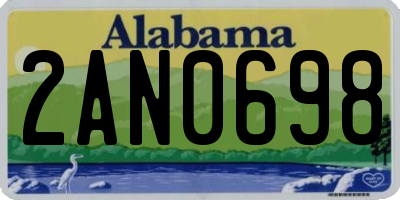 AL license plate 2AN0698