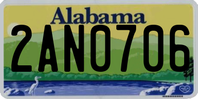 AL license plate 2AN0706