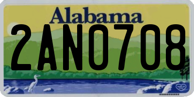 AL license plate 2AN0708