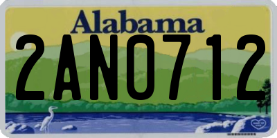 AL license plate 2AN0712