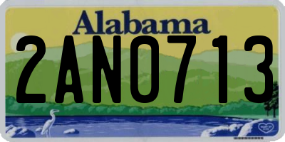 AL license plate 2AN0713