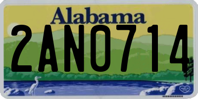 AL license plate 2AN0714