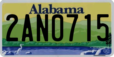 AL license plate 2AN0715