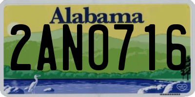 AL license plate 2AN0716