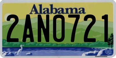 AL license plate 2AN0721