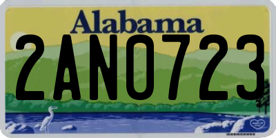 AL license plate 2AN0723