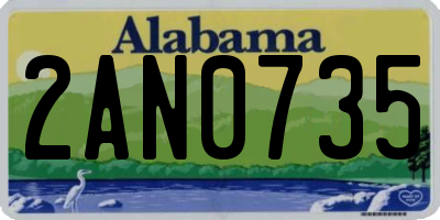 AL license plate 2AN0735