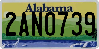 AL license plate 2AN0739