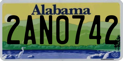 AL license plate 2AN0742