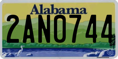 AL license plate 2AN0744