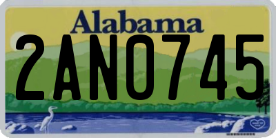 AL license plate 2AN0745