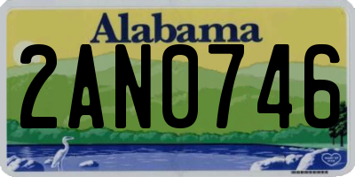 AL license plate 2AN0746