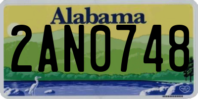 AL license plate 2AN0748